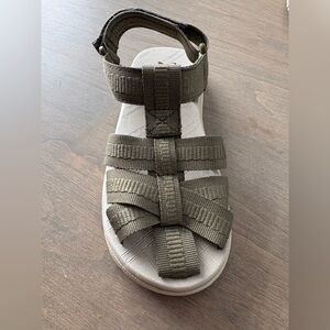 ZARA Olive Green Strappy Sandals
